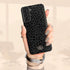 Dark Leopard Custom Curly Initials Galaxy Case - Centered